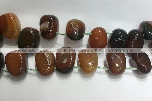 CTD2130 Top drilled 15*25mm - 18*25mm freeform agate beads