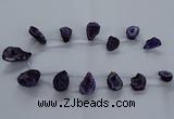 CTD2502 Top drilled 15*20mm - 25*35mm freeform druzy agate beads