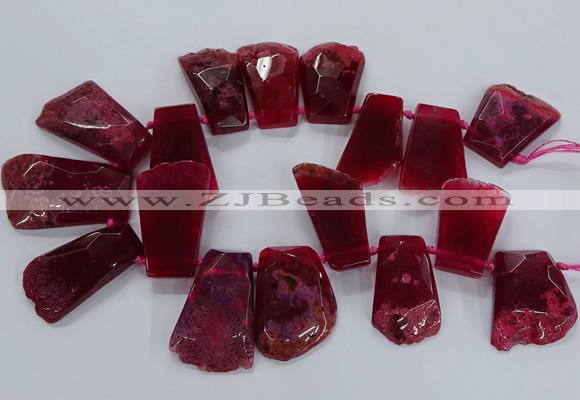 CTD2558 Top drilled 20*35mm - 30*45mm freeform agate gemstone beads