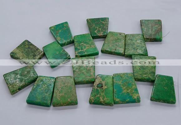 CTD2655 Top drilled 25*35mm - 30*40mm trapezoid sea sediment jasper beads