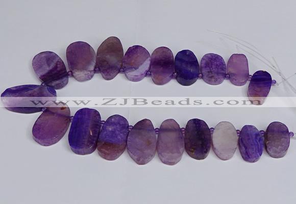 CTD2745 Top drilled 18*25mm - 22*40mm freeform agate beads