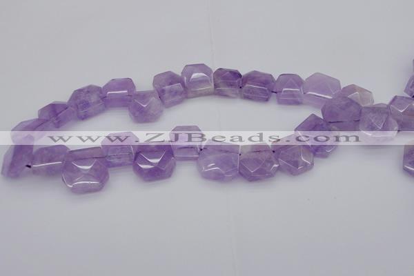 CTD311 Top drilled 15*18mm - 18*20mm freeform lavender amethyst beads