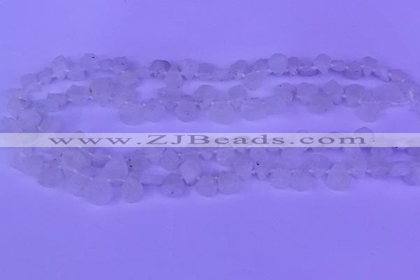 CTD3855 Top drilled 6*8mm - 10*12mm freeform moonstone beads