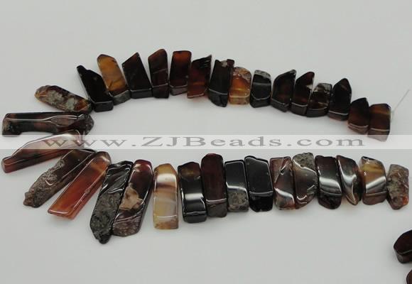 CTD388 Top drilled 10*20mm - 12*55mm wand agate gemstone beads