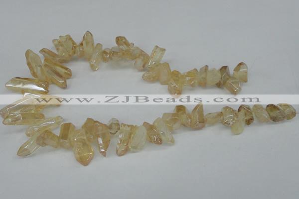 CTD540 Top drilled 8*15mm - 10*25mm nuggets plated quartz beads