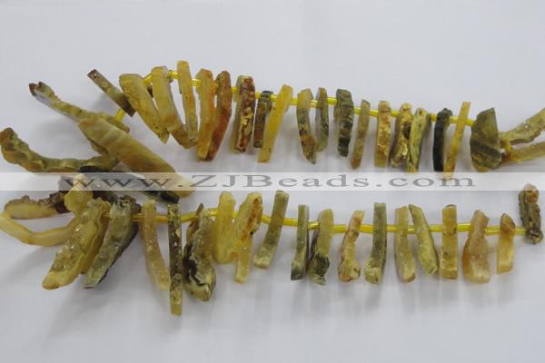 CTD670 Top drilled 10*25mm - 12*45mm wand agate gemstone beads