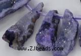 CTD680 Top drilled 12*20mm - 15*45mm freeform agate gemstone beads