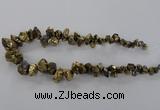 CTD972 Top drilled 8*10mm - 15*25mm nuggets plated quartz beads