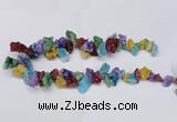 CTD981 Top drilled 10*15mm - 15*25mm nuggets plated druzy agate beads