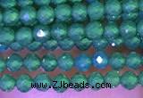 CTG1097 15.5 inches 2mm faceted round tiny quartz glass beads