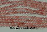 CTG124 15.5 inches 2mm round tiny cherry quartz beads wholesale