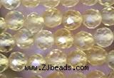 CTG1488 15.5 inches 3mm faceted round citrine gemstone beads