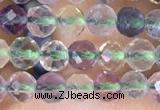 CTG1540 15.5 inches 4mm faceted round fluorite beads wholesale