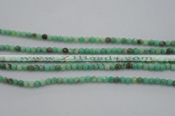 CTG225 15.5 inches 3mm faceted round tiny grass agate beads