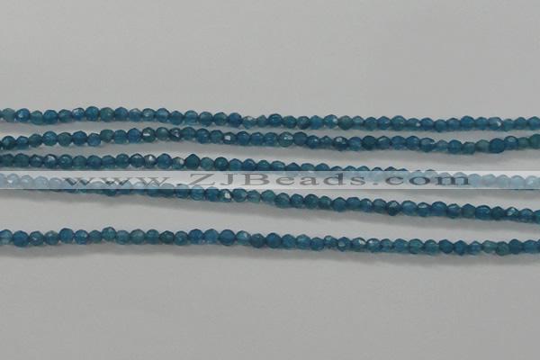 CTG410 15.5 inches 2mm faceted round tiny dyed candy jade beads