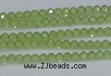 CTG629 15.5 inches 2mm faceted round peridot gemstone beads