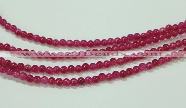 CTG68 15.5 inches 3mm round tiny dyed white jade beads wholesale