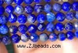 CTG782 15.5 inches 3mm faceted round tiny lapis lazuli beads wholesale