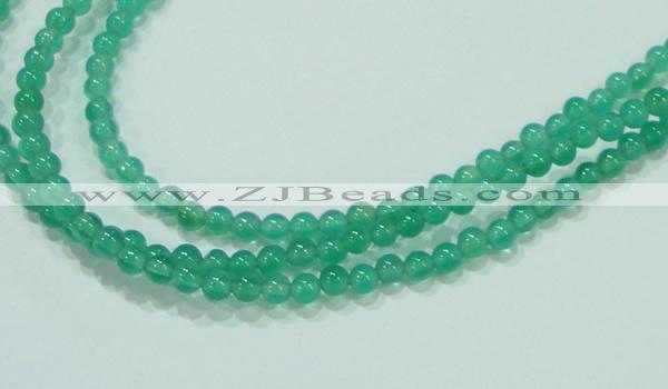 CTG83 15.5 inches 3mm round grade AA tiny green agate beads wholesale