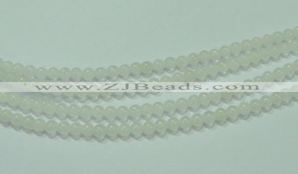 CTG84 15.5 inches 3mm round tiny white jade beads wholesale