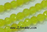 CTG88 15.5 inches 3mm faceted round tiny yellow agate beads wholesale