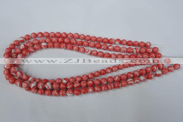 CTU1002 15.5 inches 8mm round synthetic turquoise beads wholesale