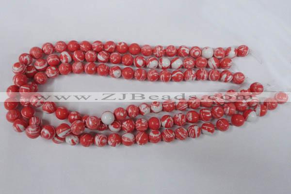 CTU1003 15.5 inches 10mm round synthetic turquoise beads wholesale