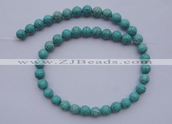 CTU16 15.5 inches 16mm faceted round blue turquoise beads Wholesale