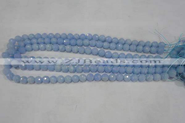 CTU1743 15.5 inches 8mm faceted round synthetic turquoise beads