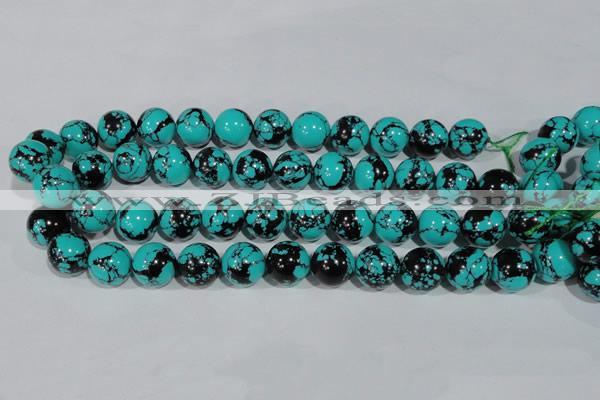 CTU1807 15.5 inches 16mm round synthetic turquoise beads