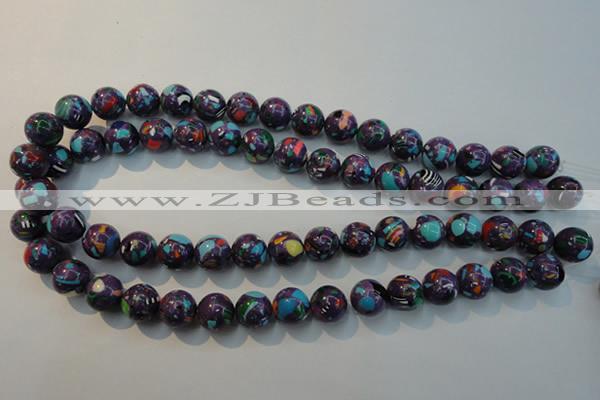 CTU2114 15.5 inches 12mm round synthetic turquoise beads