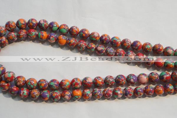 CTU2344 15.5 inches 12mm round synthetic turquoise beads