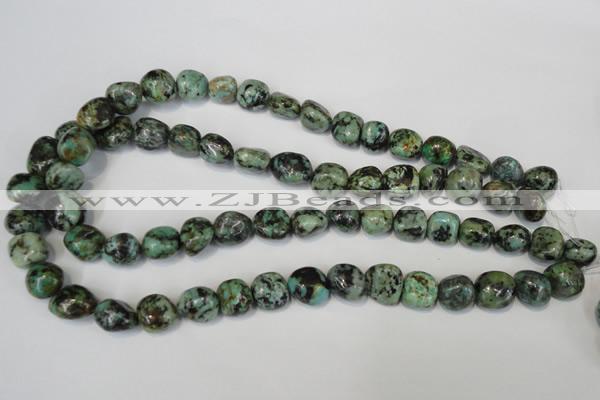 CTU2472 15.5 inches 12*13mm nuggets African turquoise beads wholesale