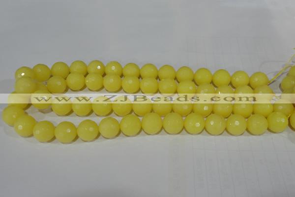 CTU2528 15.5 inches 14mm faceted round synthetic turquoise beads