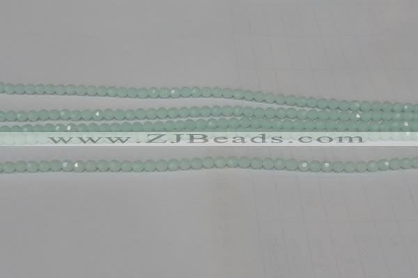 CTU2571 15.5 inches 4mm faceted round synthetic turquoise beads