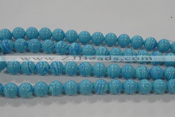 CTU2584 15.5 inches 12mm round synthetic turquoise beads