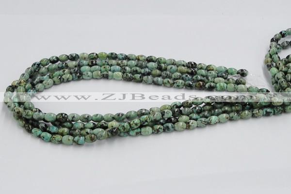 CTU407 15.5 inches 6*7mm rice African turquoise beads wholesale