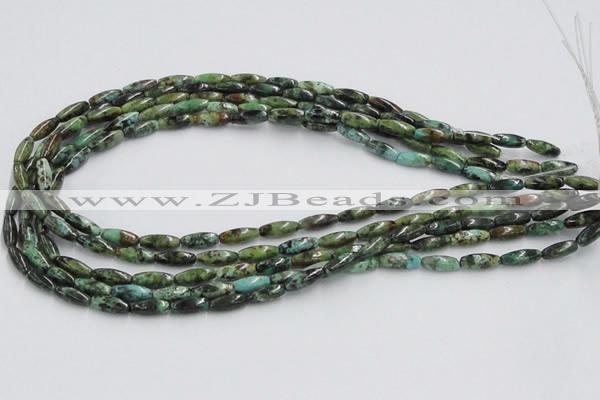 CTU408 15.5 inches 5*13mm rice African turquoise beads wholesale