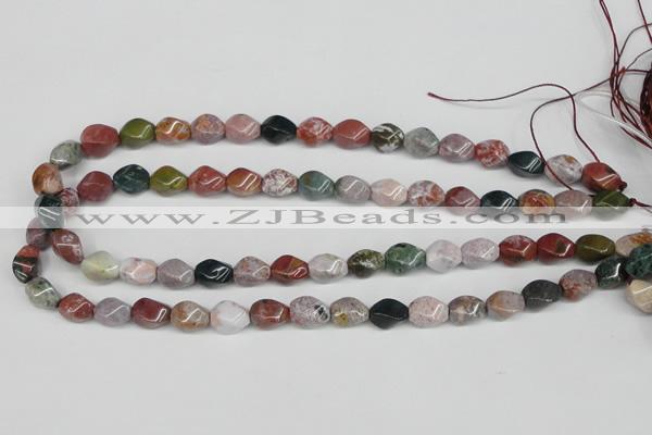 CTW149 15.5 inches 8*11mm twisted rice ocean agate gemstone beads