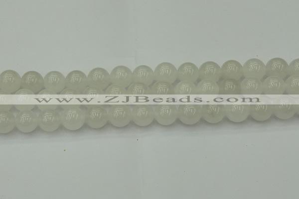 CWH55 15.5 inches 14mm round white jade beads wholesale