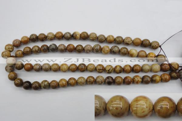 CWJ253 15.5 inches 10mm round wood jasper gemstone beads wholesale