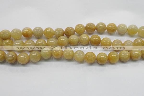 CYJ403 15.5 inches 10mm round yellow jade gemstone beads