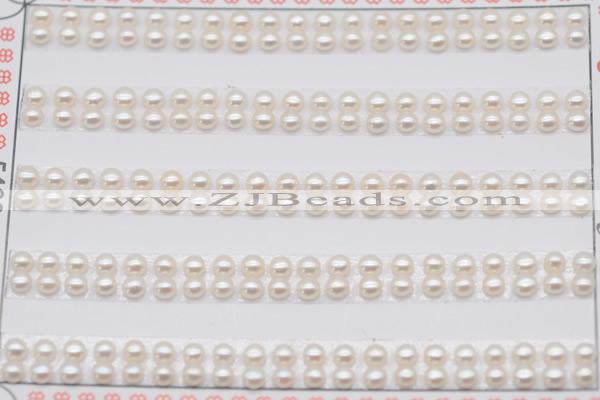 FWP450 half-drilled 3-3.5mm bread freshwater pearl beads