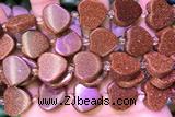 HEAR33 15 inches 16mm – 17mm heart goldstone gemstone beads