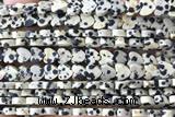 HEAR47 15 inches 6mm heart dalmatian jasper beads