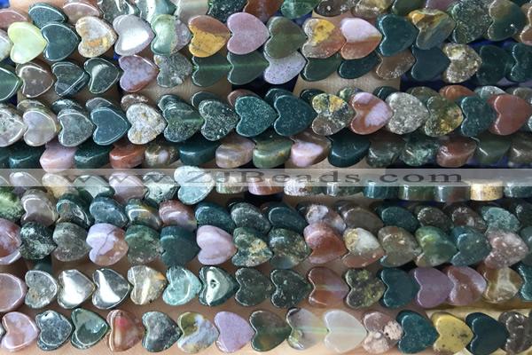 HEAR61 15 inches 6mm heart Indian agate beads