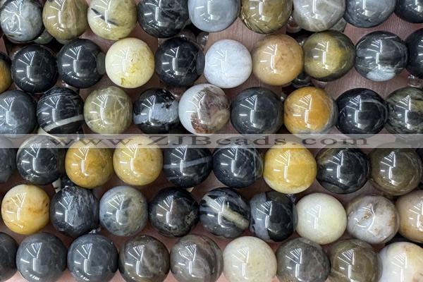 JASP46 15 inches 10mm round wooden jasper beads