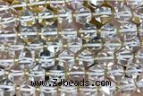 MIXE101 15 inches 10mm faceted white crystal gemstone beads