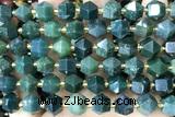 MIXE122 15 inches 10mm faceted moss agate gemstone beads