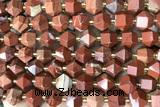 MIXE126 15 inches 10mm faceted red jasper gemstone beads